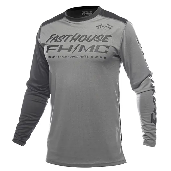 חולצת רכיבה פסטהאוס אפור/שחור – Fasthouse Carbon Method LS Jersey Grey/Black