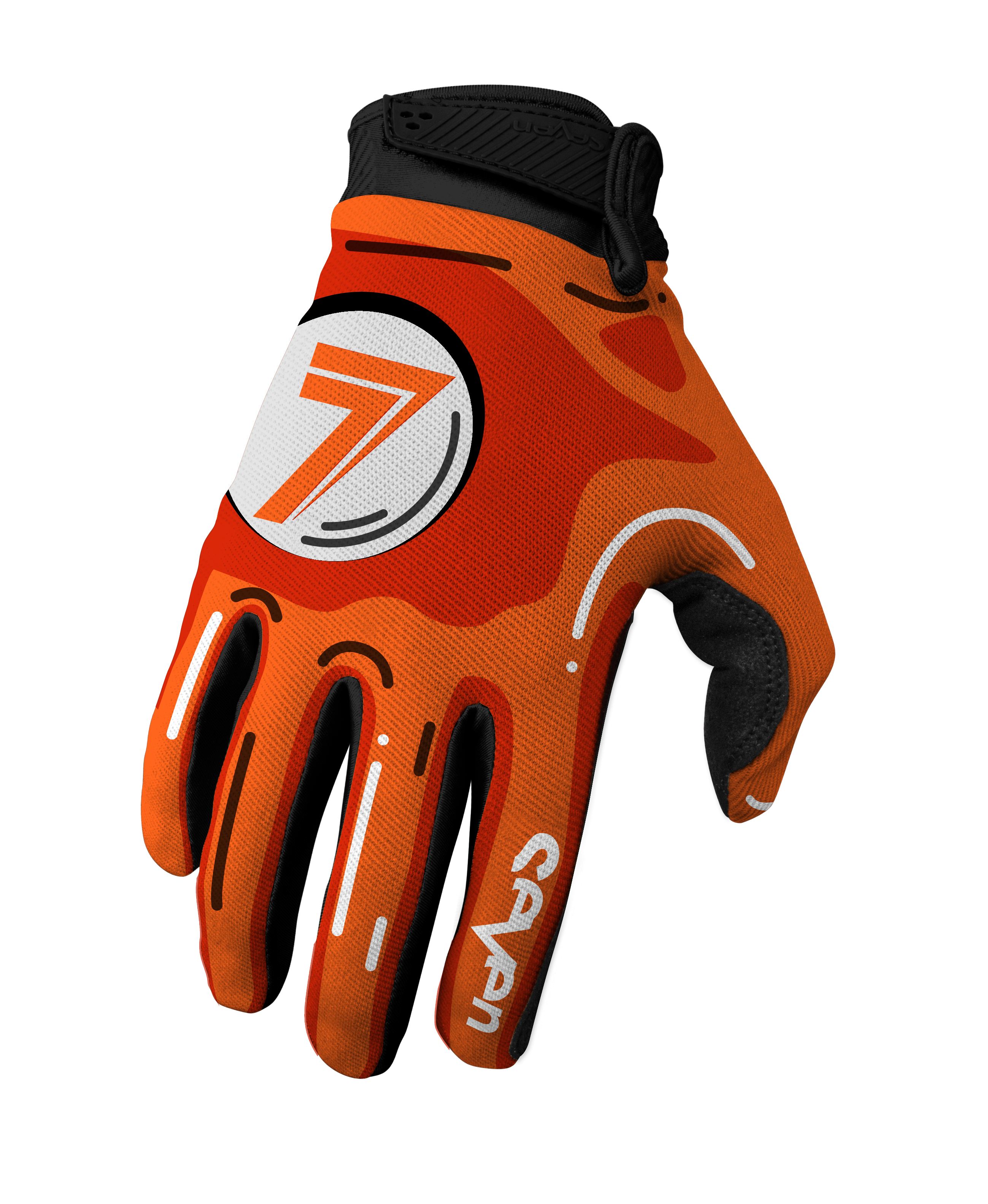 כפפות רכיבה סבן אנקס כתום SEVEN Annex Hijack Orange V25