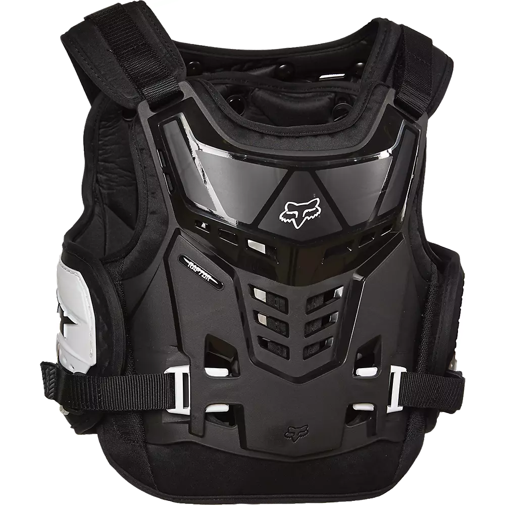 מגן חזה ילדים פוקס שחור/לבן Fox Raptor Proframe