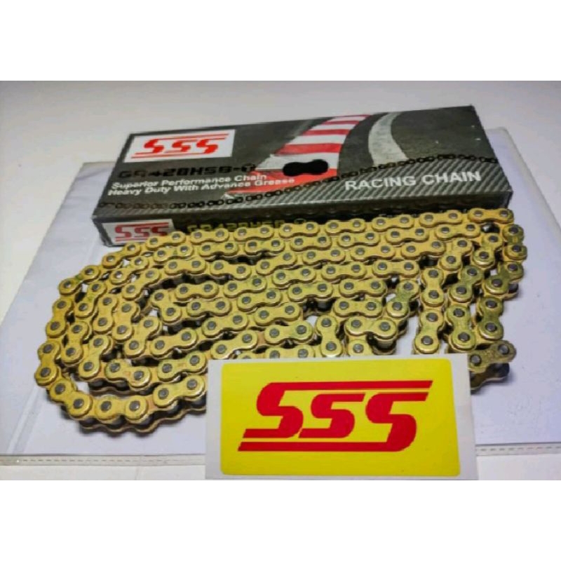 שרשרת מחוזקת 120 חוליות SSS 520 x-ring זהב