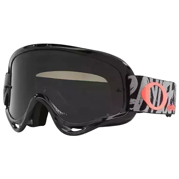 משקף אבק אוקלי -OAKLEY PAINTED-BLACK-STRAP-DARK-GRAY-LENS-TROY-LEE-DESIGNS
