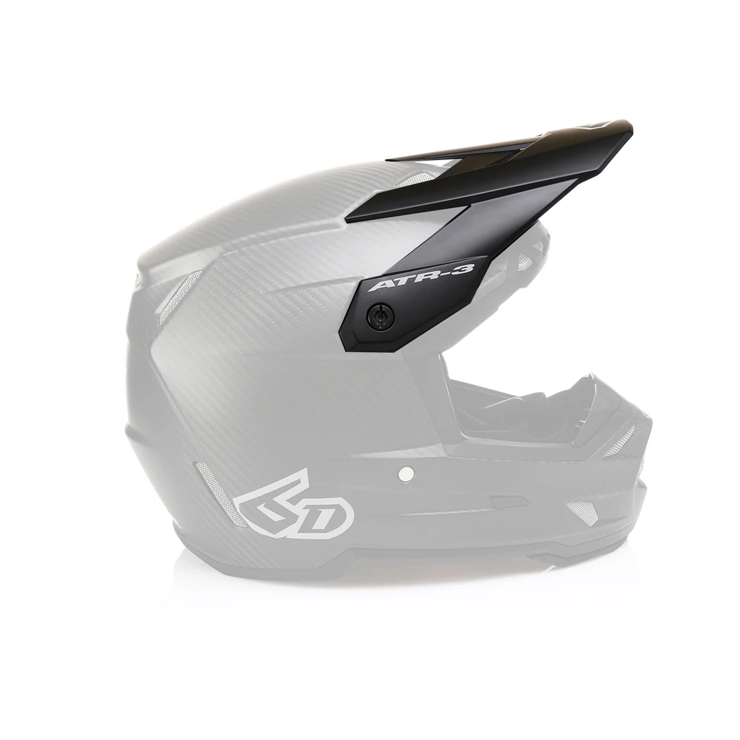מצחייה לקסדת שטח 6D שחור מבריק – 6D ATR-3 Visor Solid Gloss Black