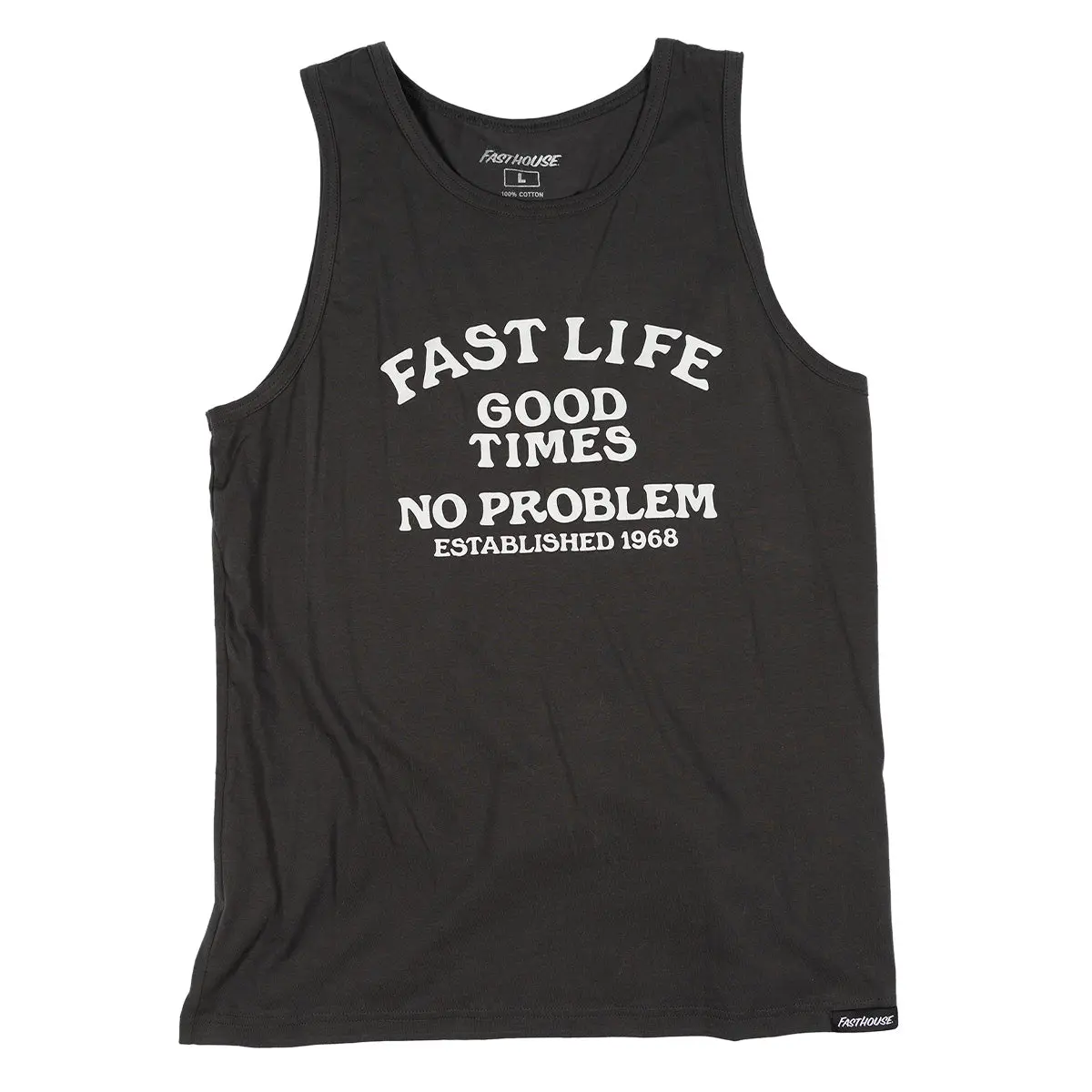 גופיית פסטהאוס שחור – Fasthouse No Problem Tank Graphite Black
