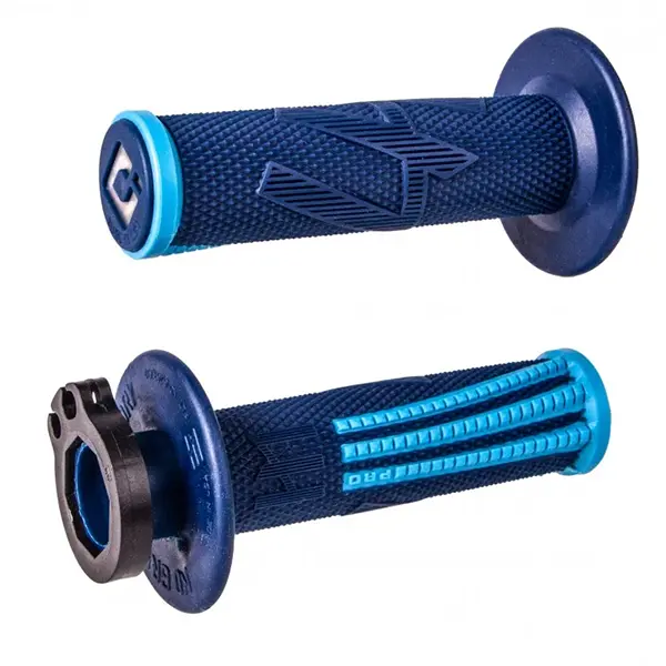 גריפים כולל ידית מצערת כחול ODI Lock-On V2 EMIG Pro