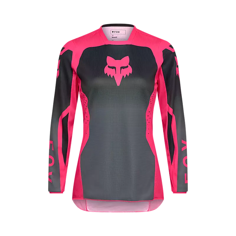 חולצת רכיבה נשים פוקס שחור ורוד – FOX 180 Shield Jersey