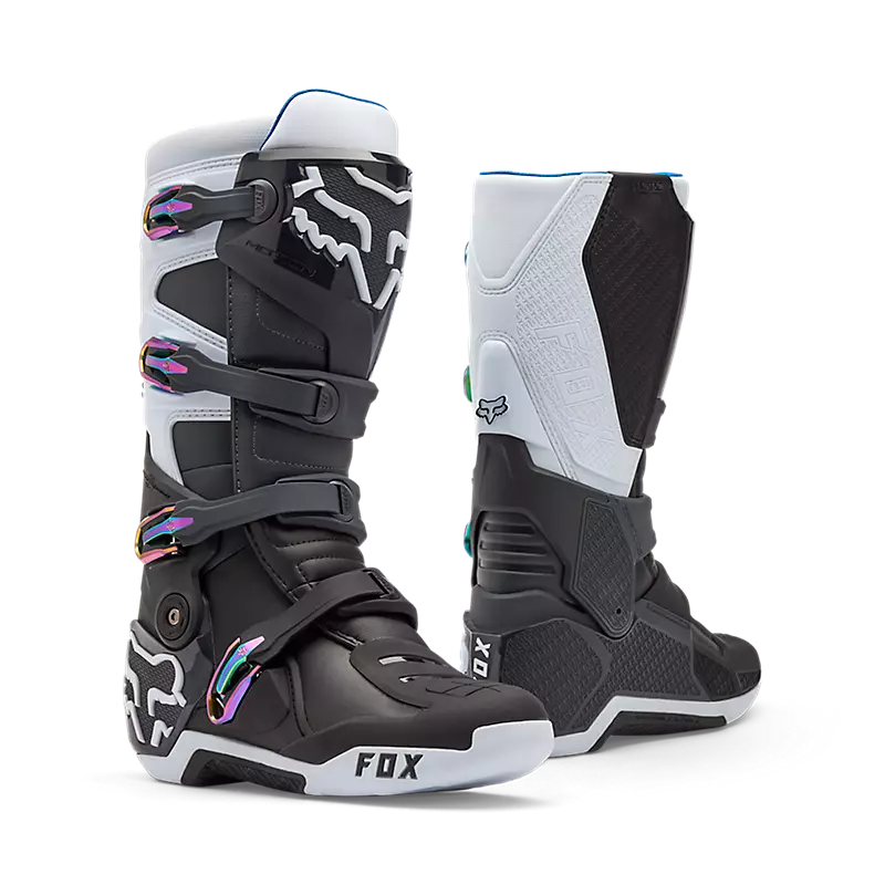 מגפי רכיבה פוקס שחור/אפור/לבן – FOX Motion Boot