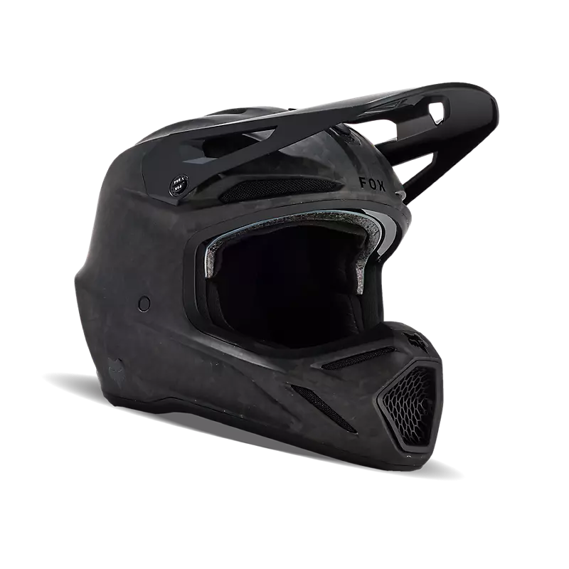 קסדה פוקס קרבון שחור מט FOX RACING V3 RS SOLID MATTE