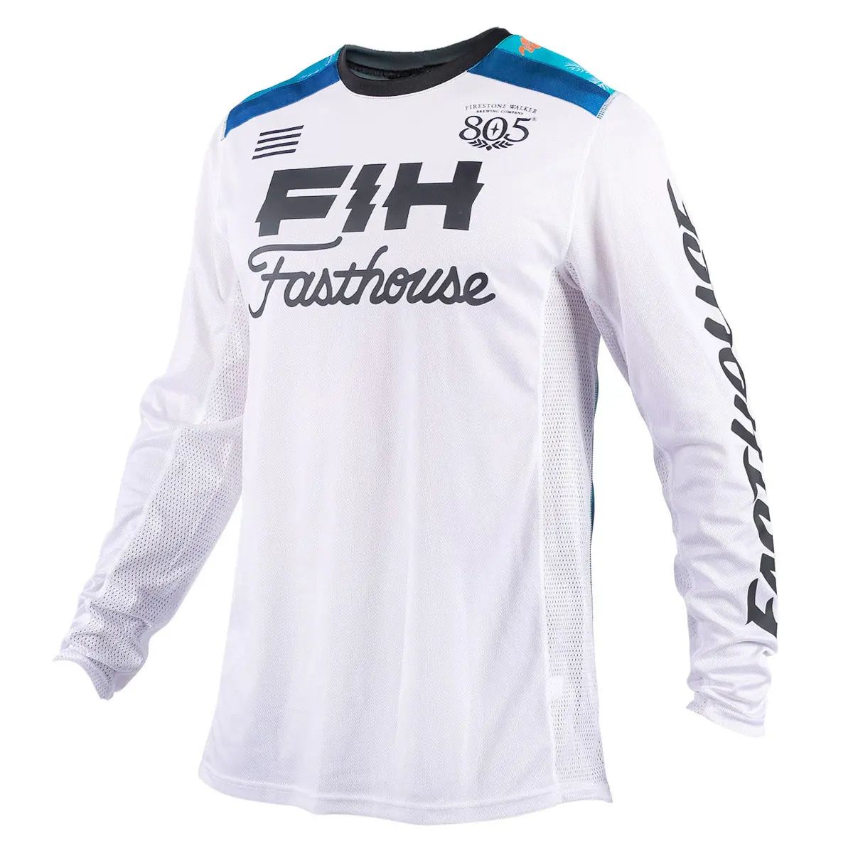 חולצת רכיבה פסטהאוס לבן שרוול ארוך – Fasthouse Grindhouse TB Island Hopping LS Jersey