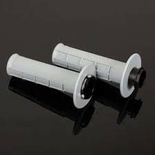 ידיות עם ידית גז ונעילה רנטל אפור – Renthal Lock On Ultra Tacky Grips Grey