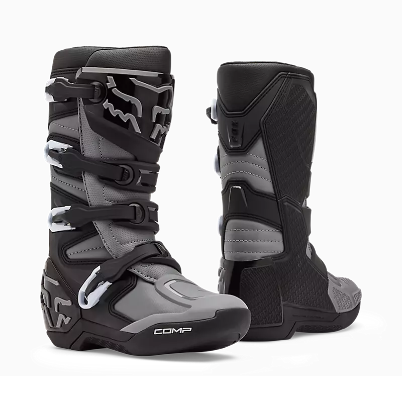מגפי רכיבה נוער פוקס שחור אפור – FOX YOUTH Comp Boot