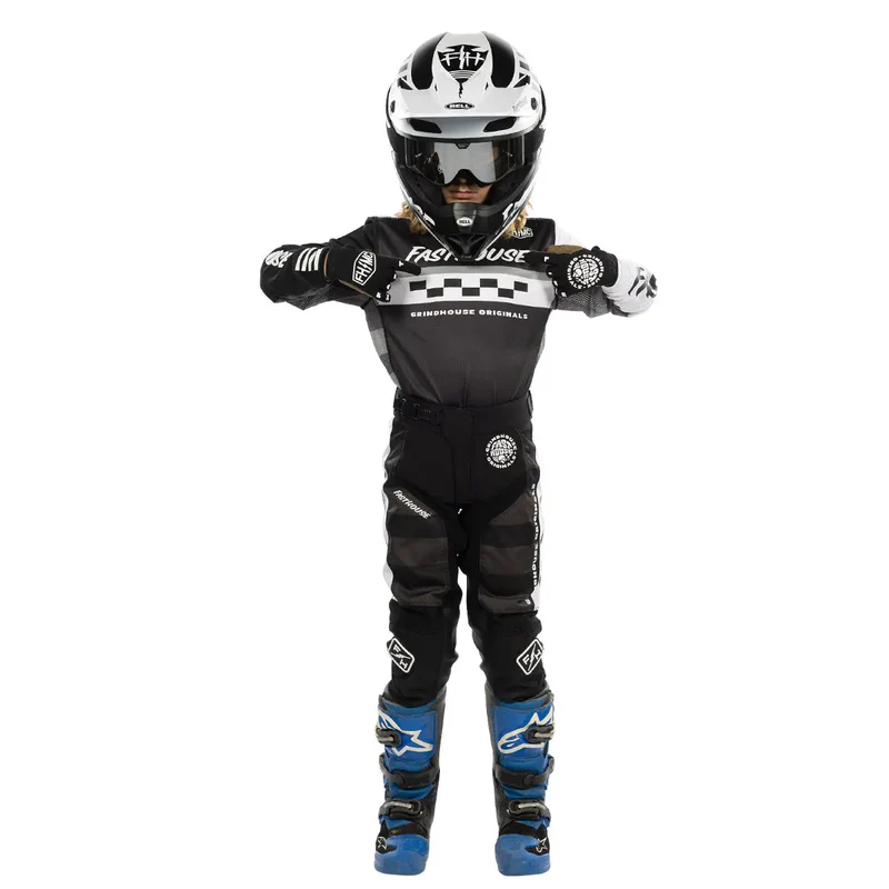 חליפת רכיבה ילדים פסטהאוס שחור אפור – Fasthouse Youth Grindhouse Atomic Gear Set Black/Gray