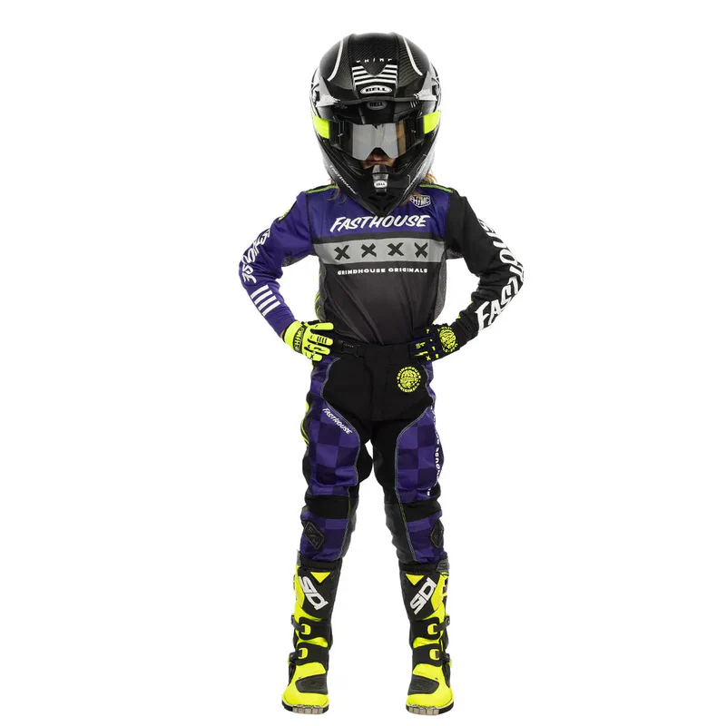 חליפת רכיבה ילדים פסטהאוס סגול שחור – Fasthouse Youth Grindhouse Grimm Gear Set Purple/Black
