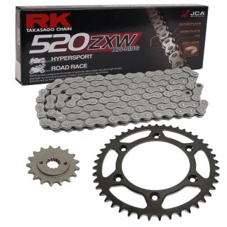 סט גלגלי שיניים ושרשרת RK מחוזקת ל honda XL650 V Transalp