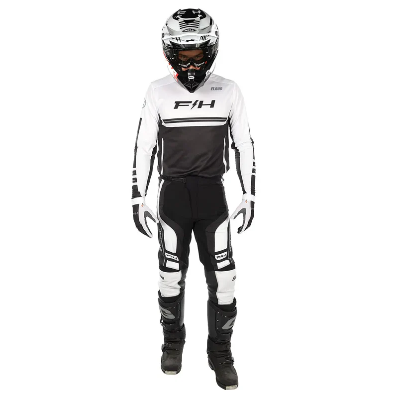 חליפת רכיבה פסטהאוס לבן שחור – Fasthouse Elrod React Gear Set White/Black