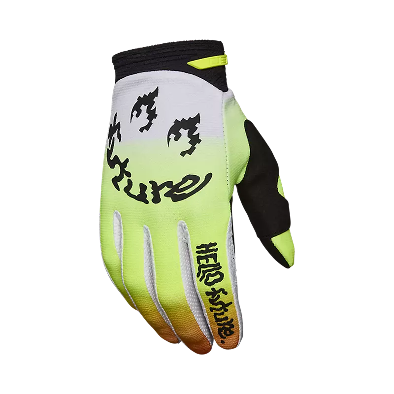 כפפות רכיבה פוקס לבן/צהוב – FOX RACING 180 HELLO FUTURE GLOVE (WHT/YLW)