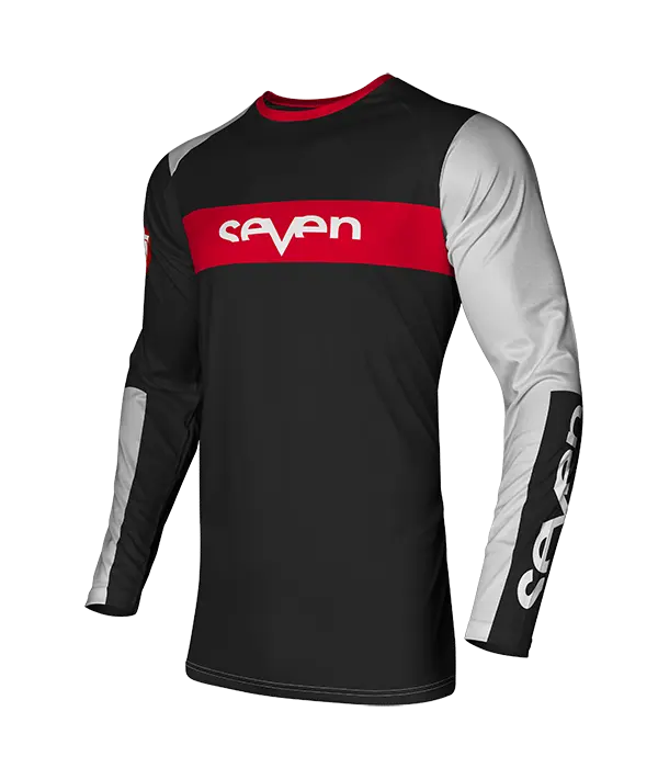 חולצת רכיבה סבן שחור לבן VOX FRACTURE JERSEY BLACK/WHITE