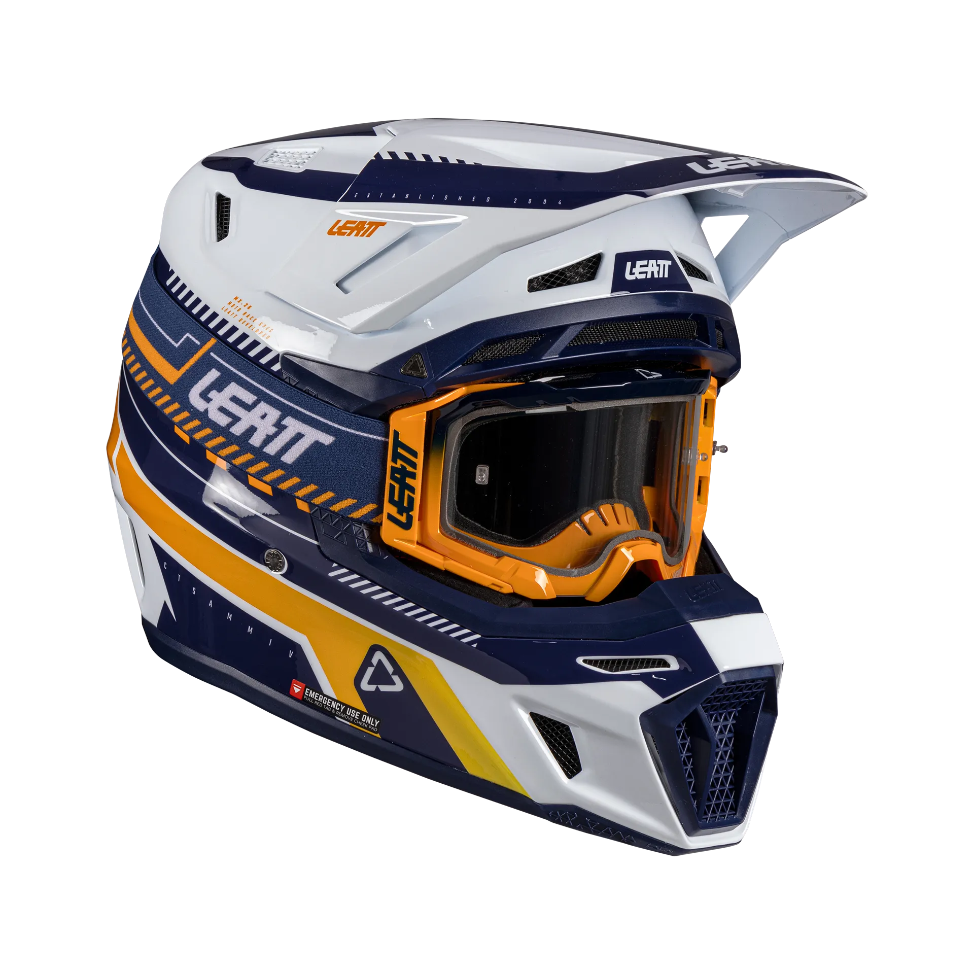 קסדת שטח ליט כולל משקף כתום – LEATT MOTO 8.5 V26 Orange