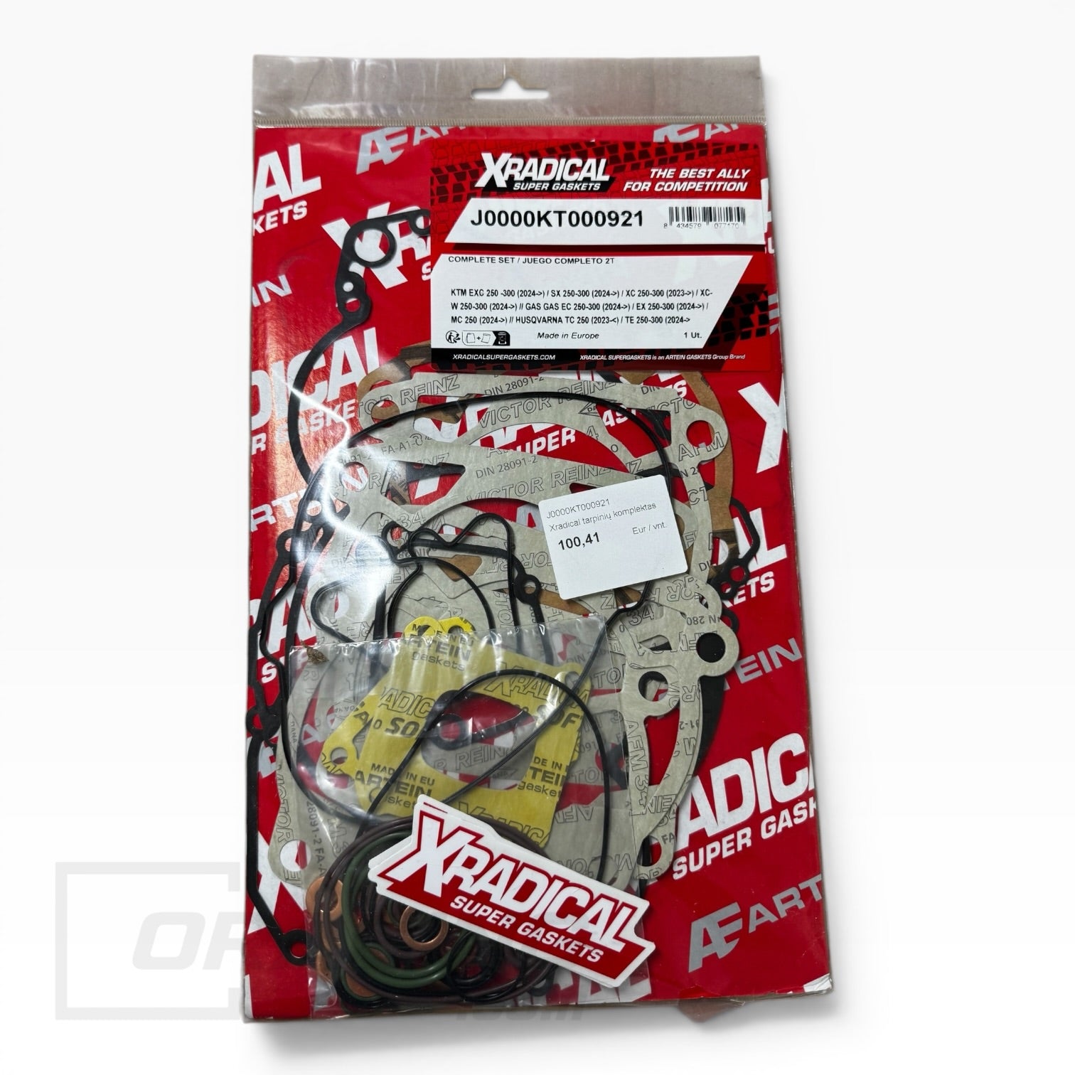 סט אטמים מלא למנוע 250/300 סמ"ק מבית X-RADICAL לאופנועי KTM, Husqvarna ו-GasGas | מק"ט מקורי: J0000KT000921