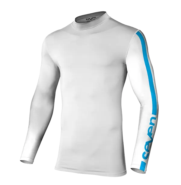 חולצת לחץ סבן לבן/תכלת ZERO COMPRESSION WHITE/VICE