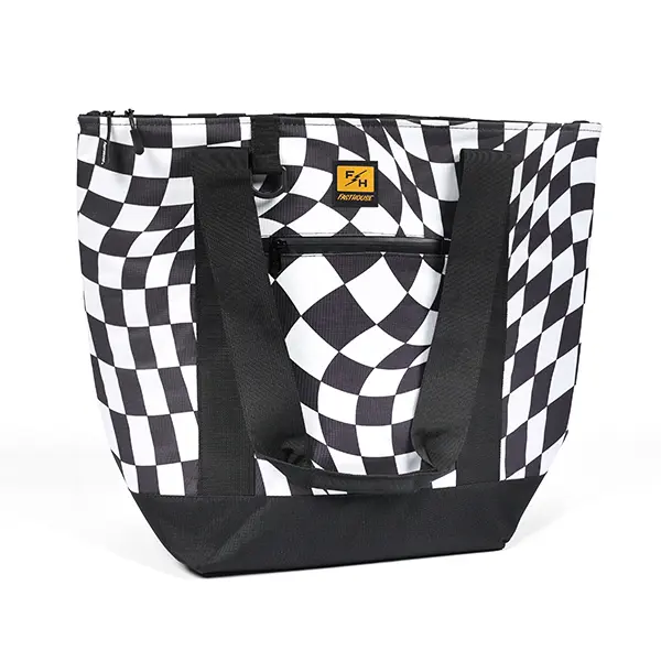 תיק חוף מבודד שחור/לבן – Fasthouse Trip Insulated Beach Tote
